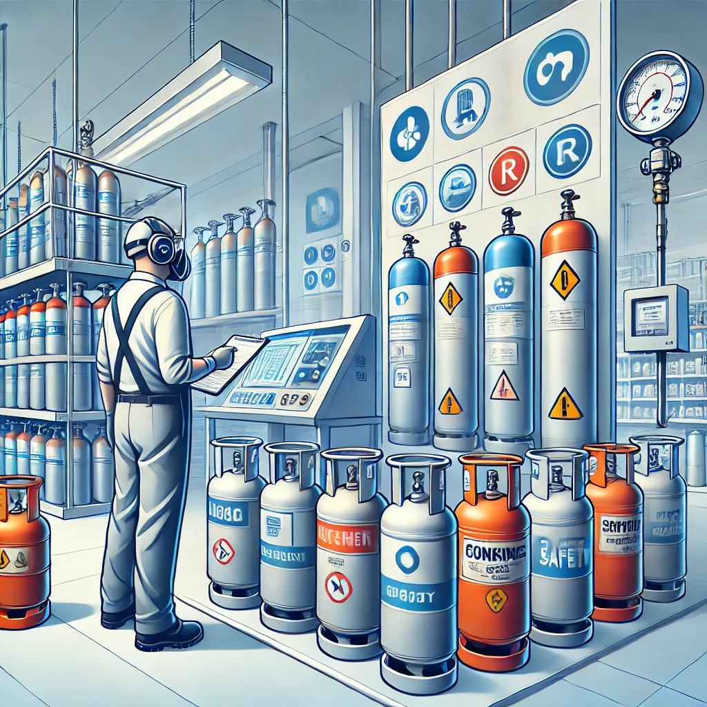 DALL·E 2025-01-12 12.48.03 - A professional illustration representing gas and bottle management services. The image features a secure storage area with neatly arranged gas cylinde DALL·E 2025-01-12 12.48.03 - A professional illustration representing gas and bottle management services. The image features a secure storage area with neatly arranged gas cylinde